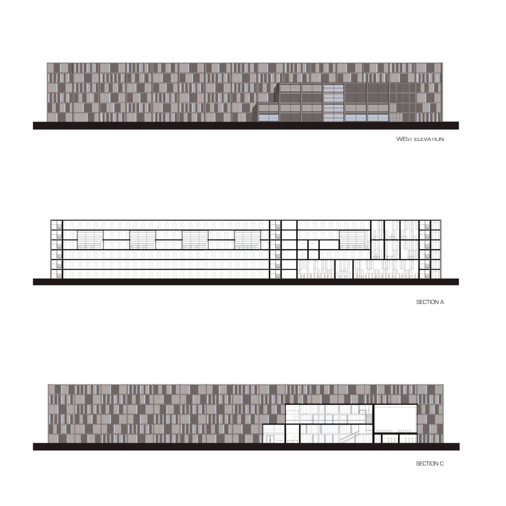 Amistad Research Center Design, Elevations & Section, Autocad & Illustrator